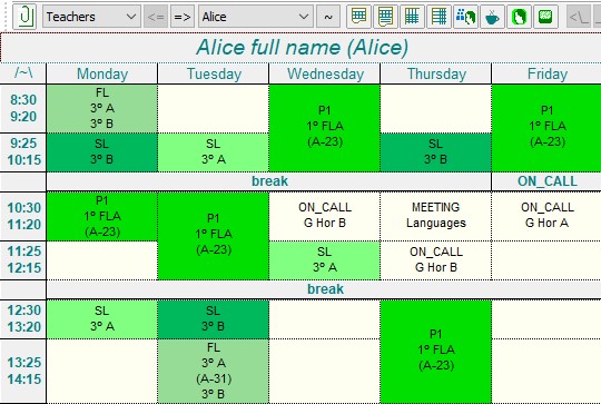 Motor de horarios